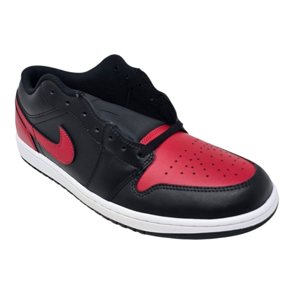 Nike Air Jordan 1 Low Bred Twist Black Red White 553558-067 Size 12 Brand New - Picture 2 of 8